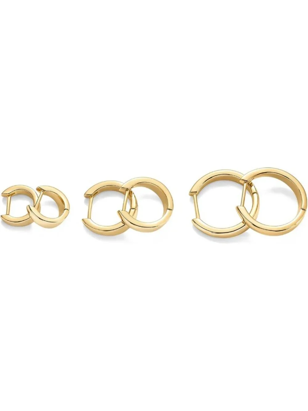 18K Gold Plated Small Hoop Earrings for Women - Stylish Piercing Jewelry Pack